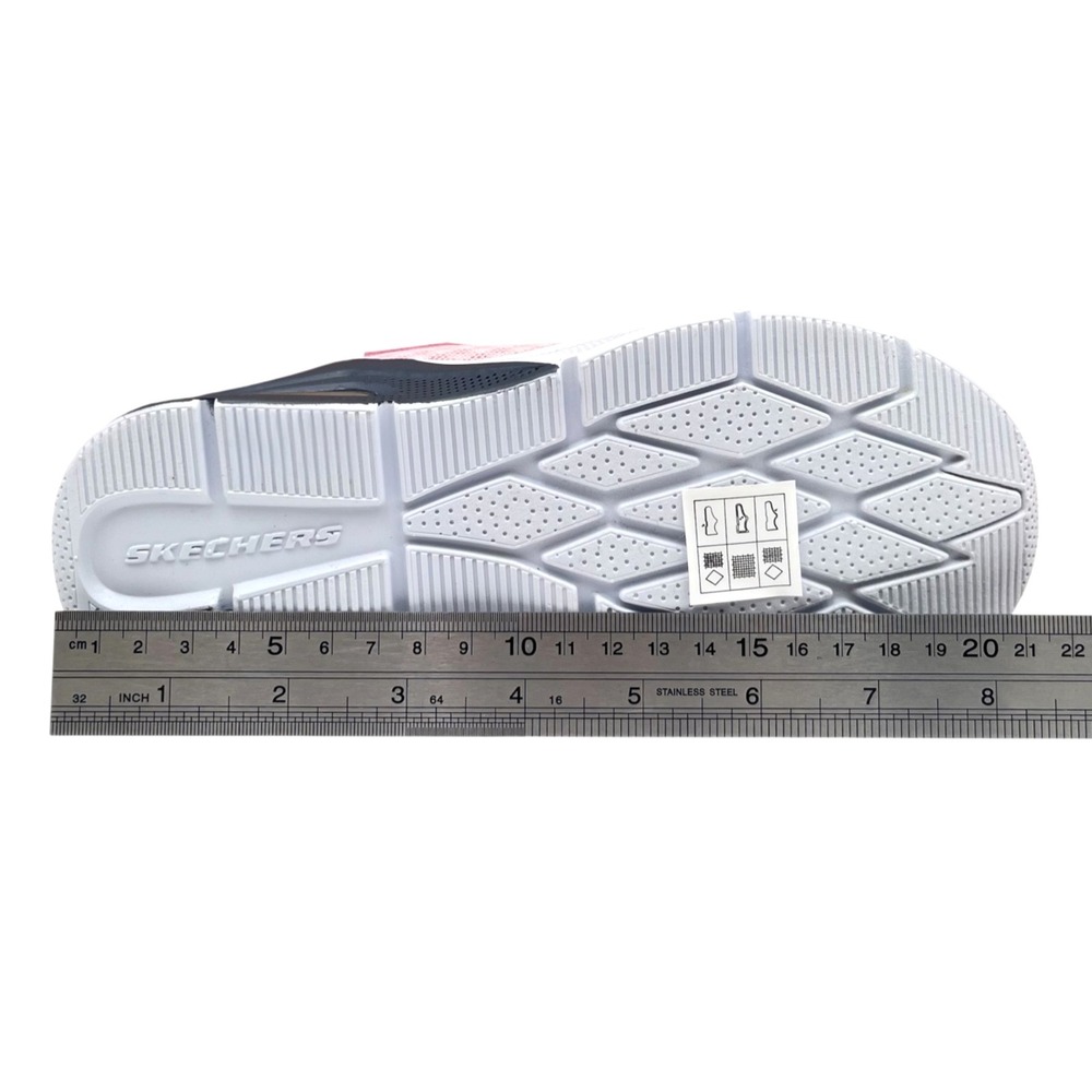 Skechers Youth Big Girl Athletic Slip-on Sneaker Size 1 Light Pink Gray Shoes - Picture 10 of 12